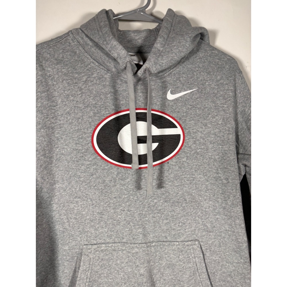 Nike Georgia Bulldogs Hoodie Mens Large Gray NCAA University of Georgia Pullover